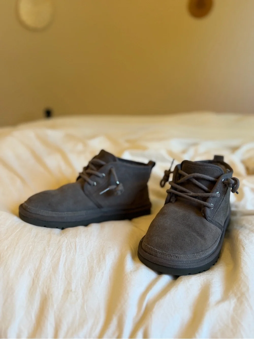 UGG Kids Casual Suede Ankle Boots in Charcoal Gray
